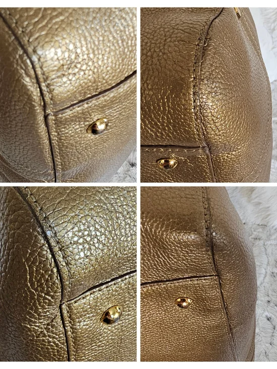 MCM Metallic Bronze Leather Hobo Bag - Women - Picture 15 of 16